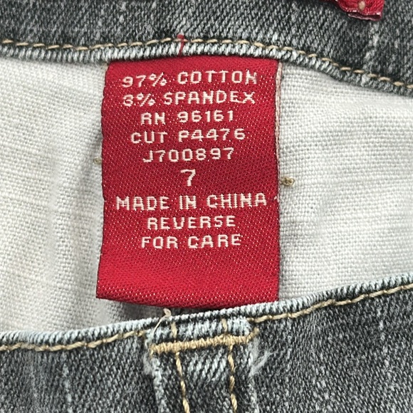 Be Bop Vintage Y2K Women's Gray Flared‎ Jeans w/ frayed bottoms size 7 (A99) - Picture 6 of 9